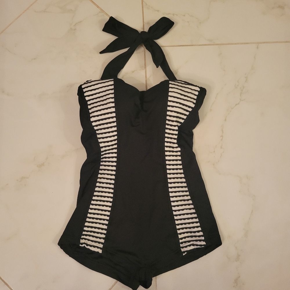 Seafolly Sorrento Boyleg Maillot Swimsuit Anthropologie size 6 US - Picture 6 of 16